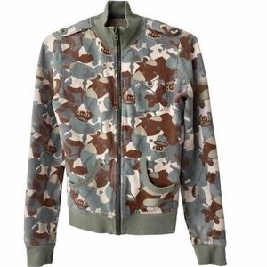 Paul Frank Camo Zip-Up Jacket Size M Unisex Rare Print